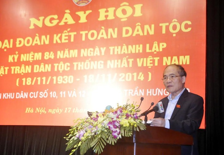 Parlamentspräsident Nguyen Sinh Hung: Zusammenhalt für Aufbau der Hauptstadt - ảnh 1